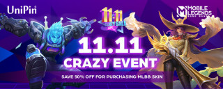 Double 11 Crazy Event – Dapatkan Diskon hingga 50% untuk Setiap Pembelian Skin MLBB